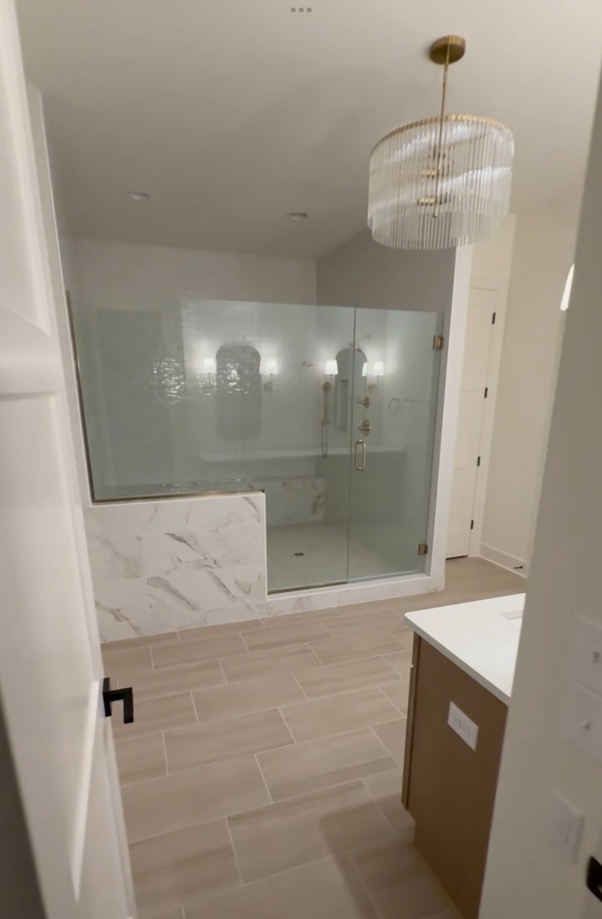 Marble steam shower