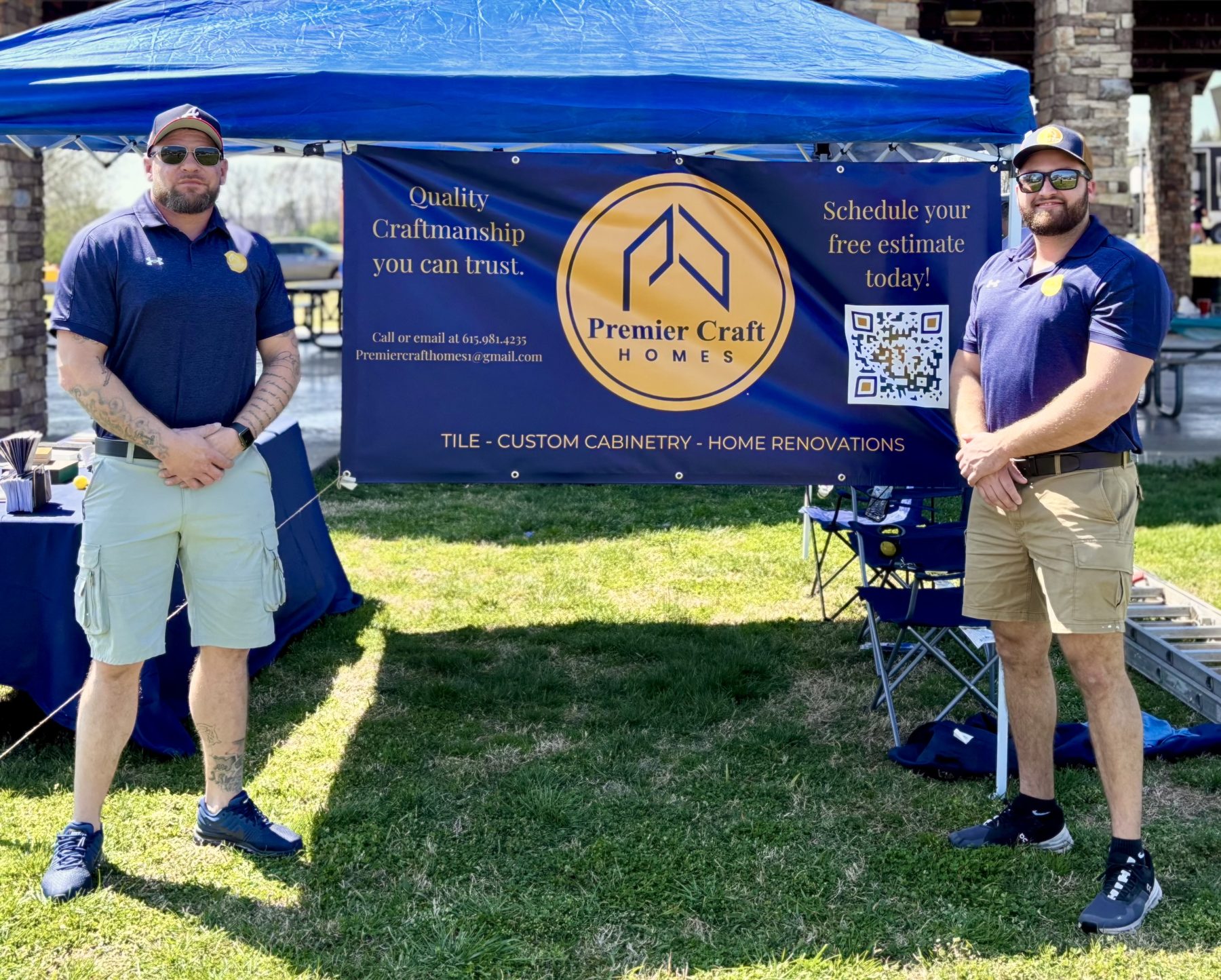 Bryan and Ben at a PremierCraft Homes community event